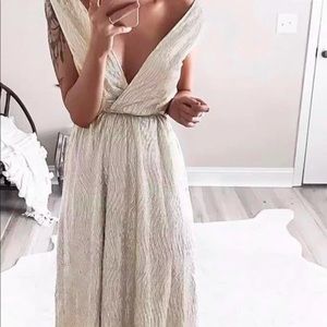 NWT Lulu’s Metallic Dress